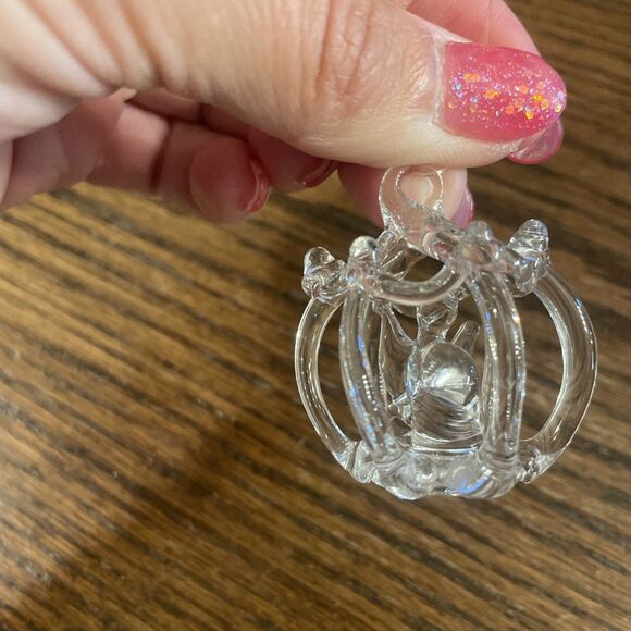 2 Vintage Hand Blown Spun Glass Ornament Lot Christmas tree Dove - Picture 4 of 5